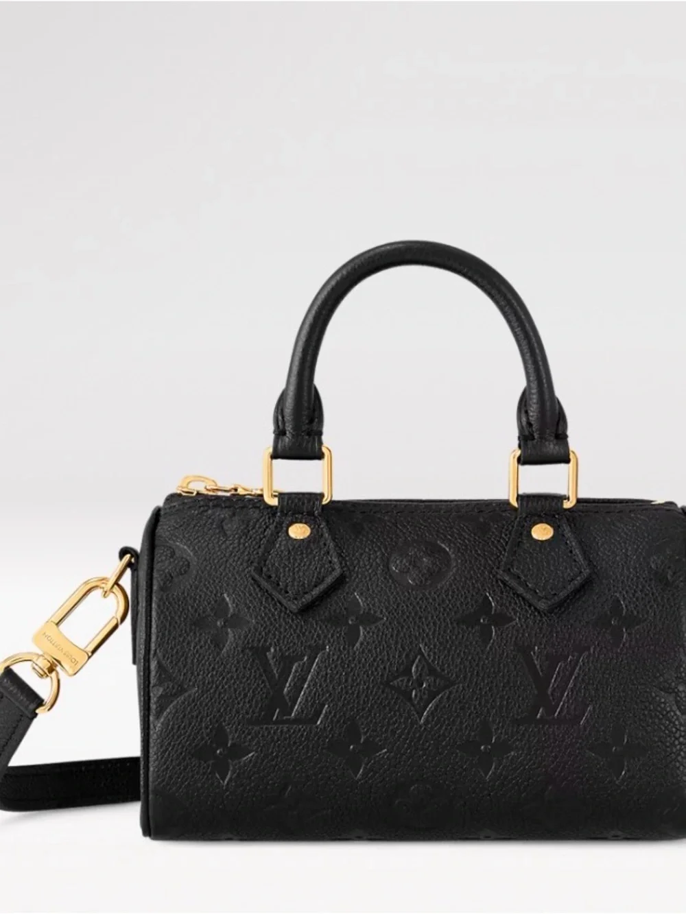 Louis Vuitton nano speedy monogram empreinte leather